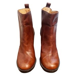 Maison Martin Margiela MM6 x Opening Ceremony Brown Leather Ankle Boots Size 38